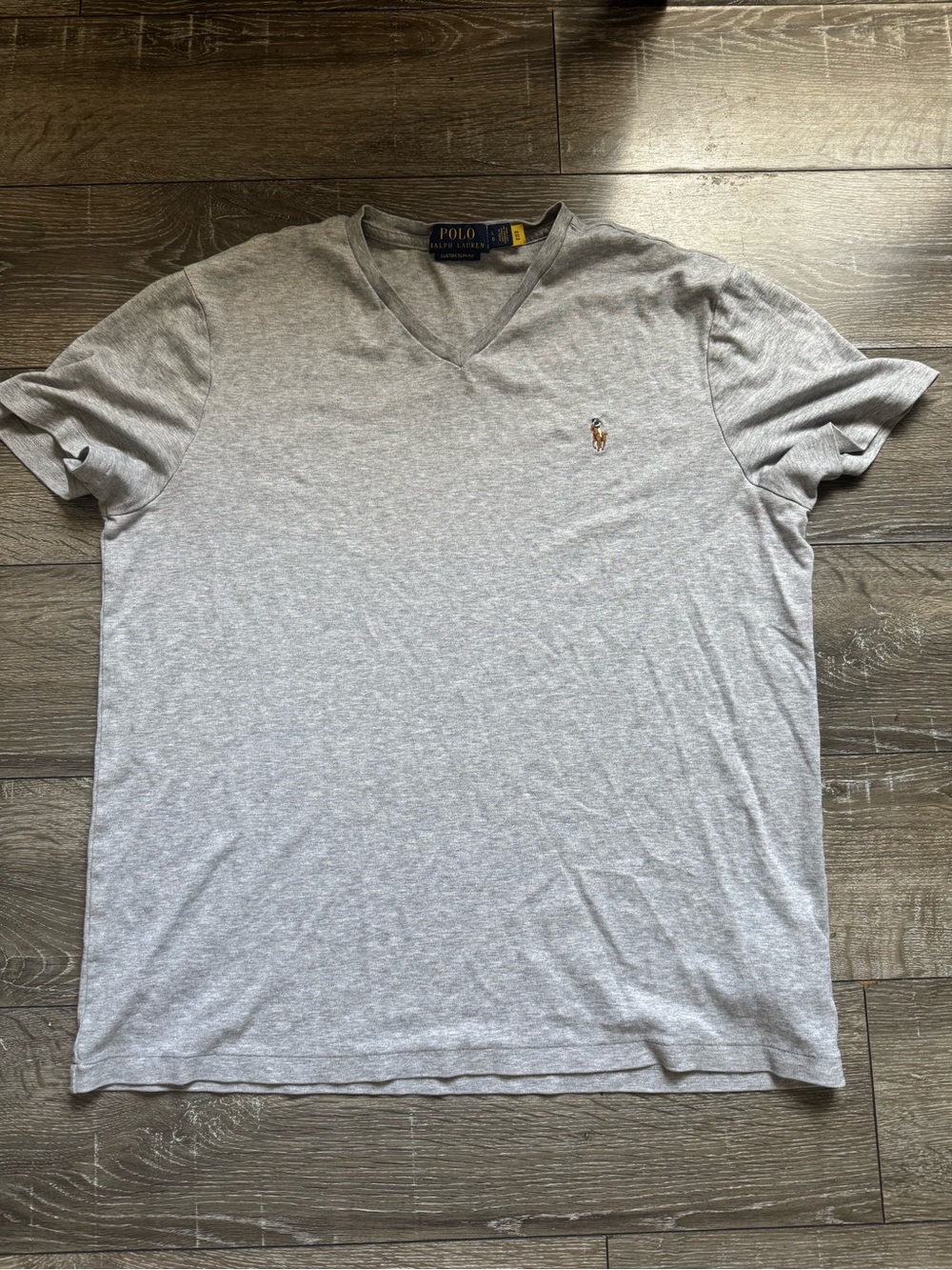 Polo by Ralph Lauren Light Grey V-Neck Polo Tee